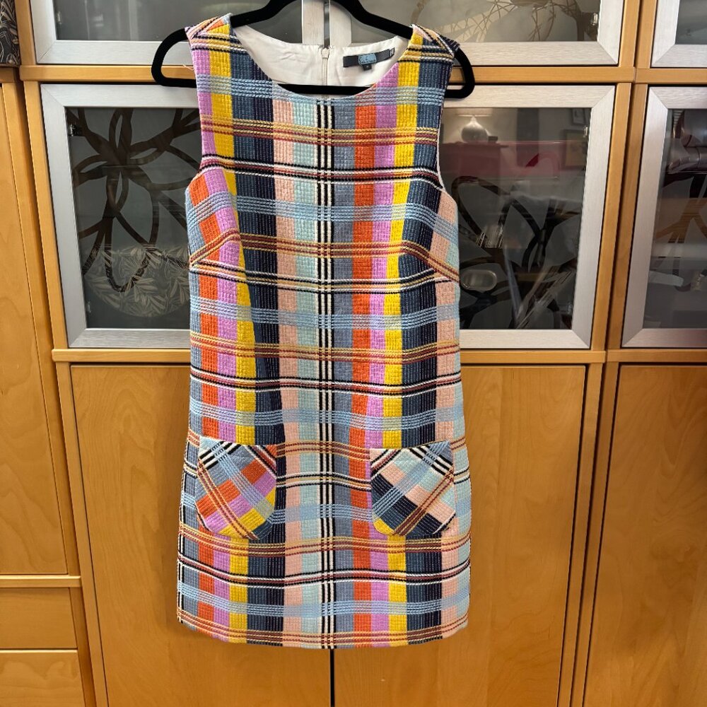 Anthropologie Eva Franco Plaid Shift Dress Size 8